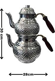 Alüminyum Baklava Desenli Büyük Çaydanlık